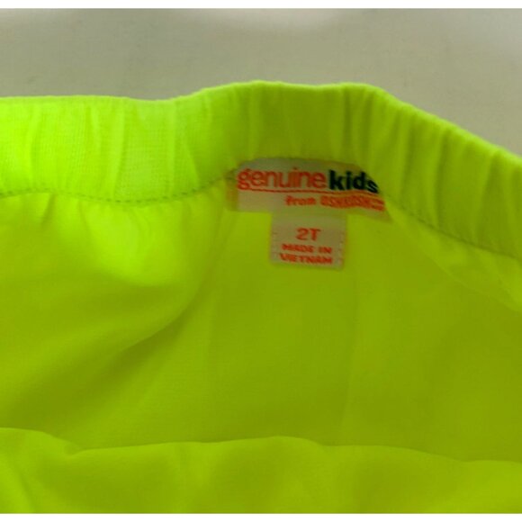 Genuine Kids Oshkosh Bgosh Girls Infant Baby Size 2T Neon Yellow with Orange Flo - Picture 2 of 3